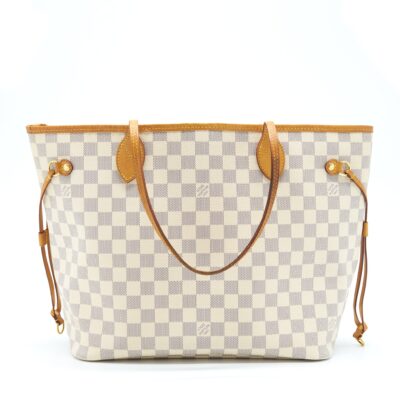 Alternative view of LOUIS VUITTON NEVERFULL MM DAMIER AZUR GHW