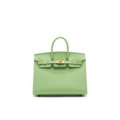 HERMES BIRKIN 25 SELLIER VERT CRIQUET GHW