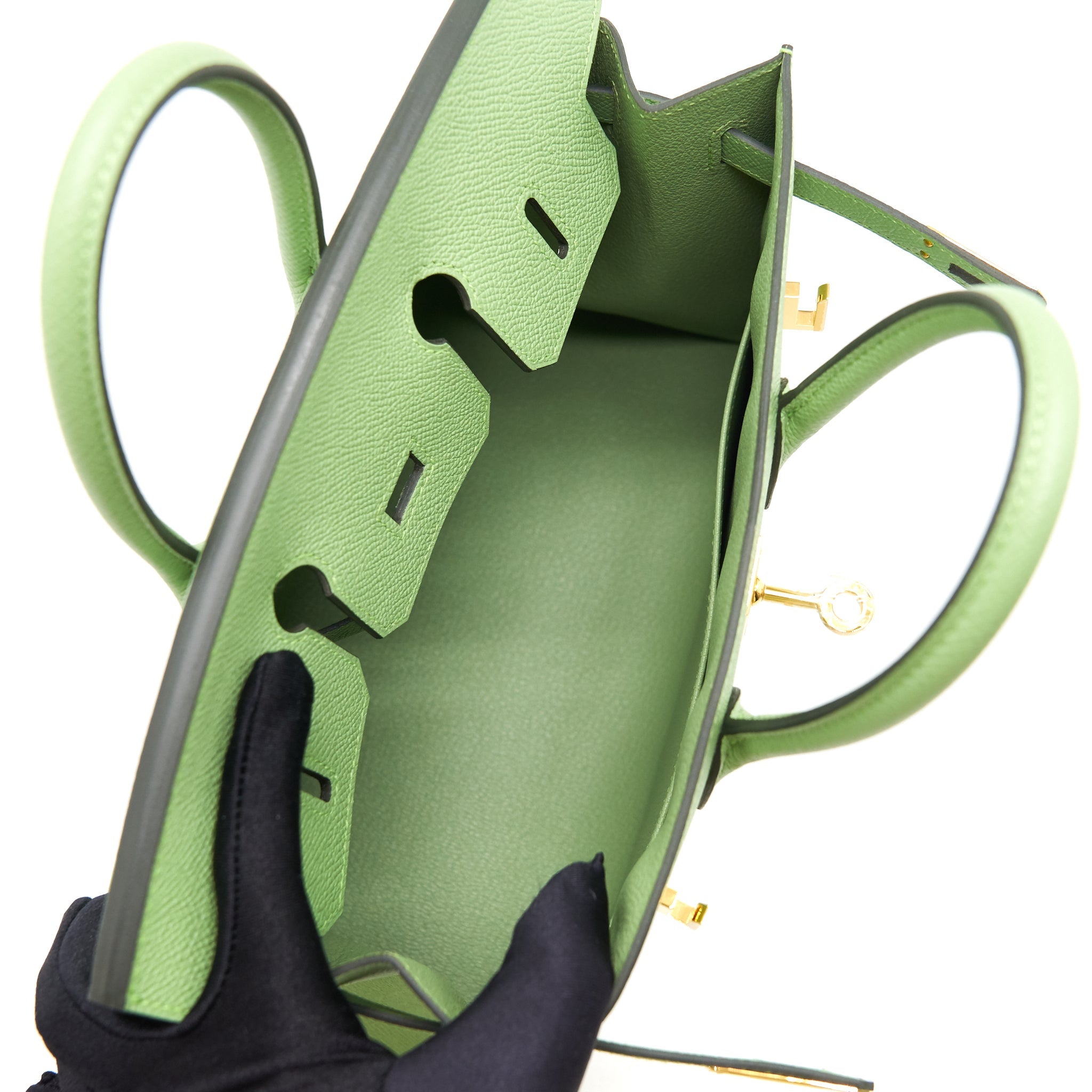HERMES BIRKIN 25 SELLIER VERT CRIQUET GHW - Image 10