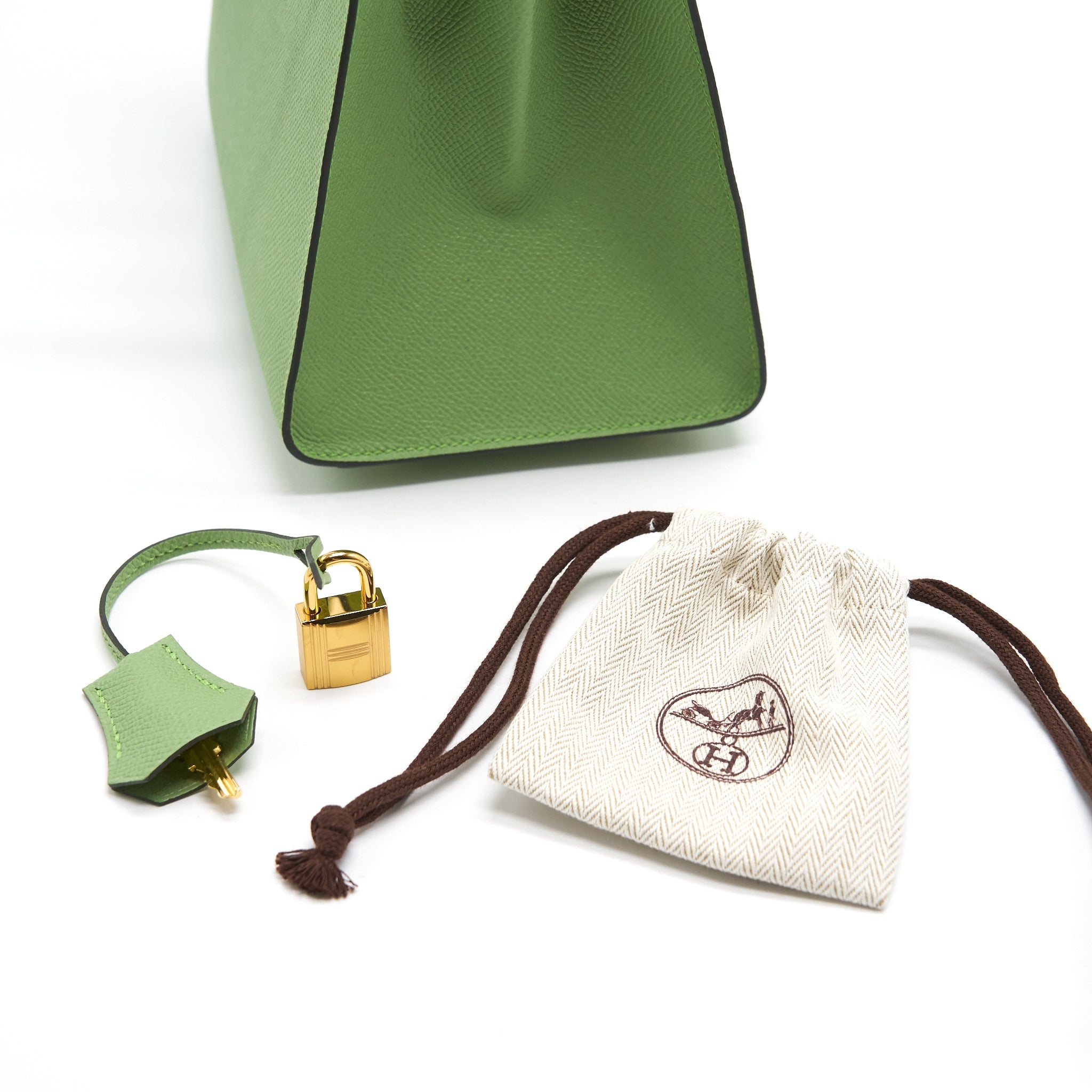 HERMES BIRKIN 25 SELLIER VERT CRIQUET GHW - Image 12