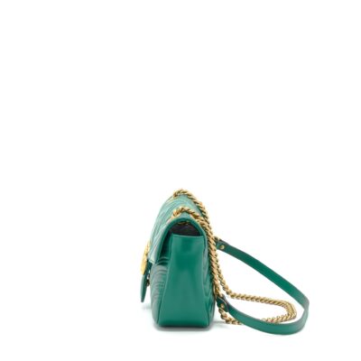 Alternative view of GUCCI SMALL MARMONT BAG GREEN GHW