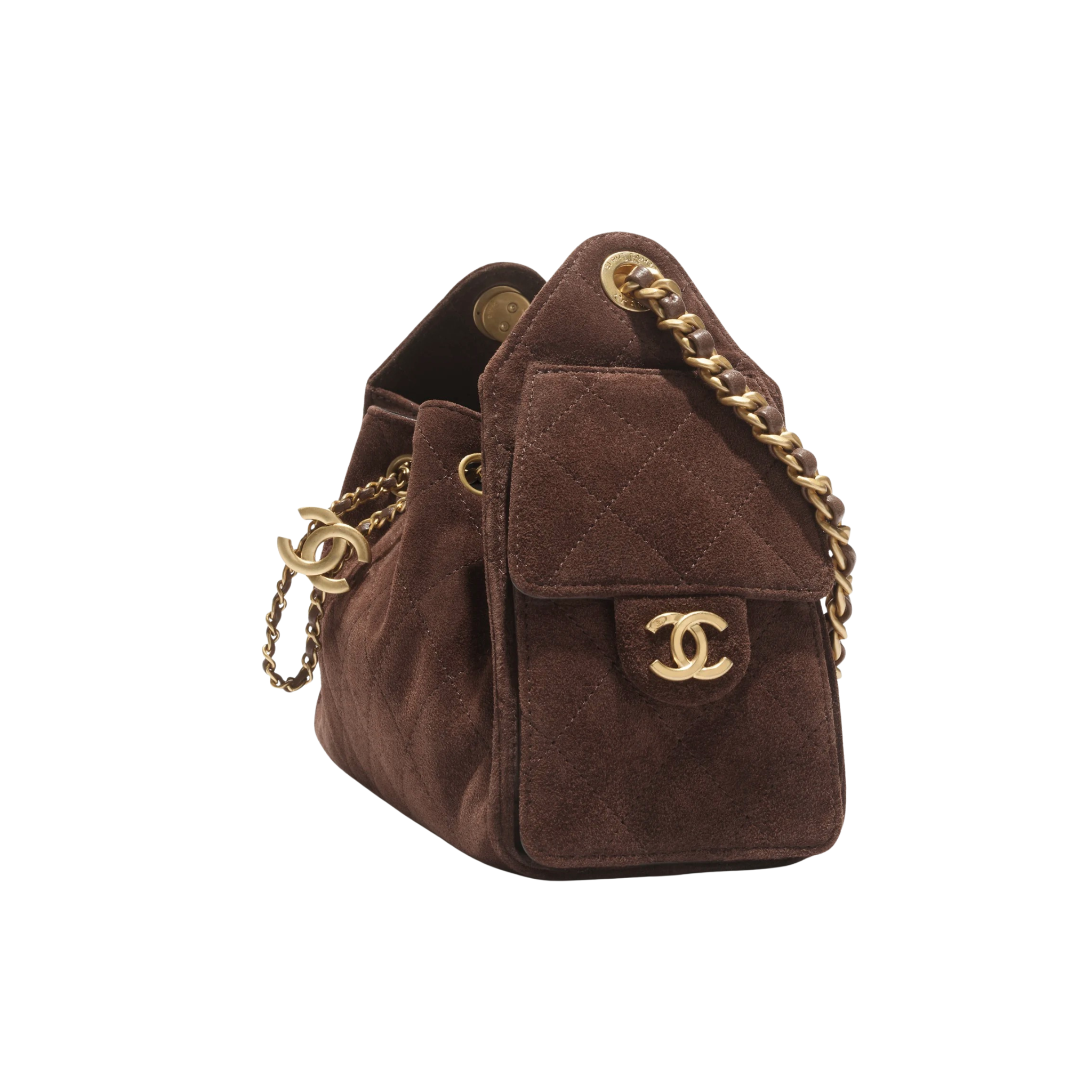 CHANEL 25 SUEDE CALFSKIN MINI HANDBAG GHW - Image 3