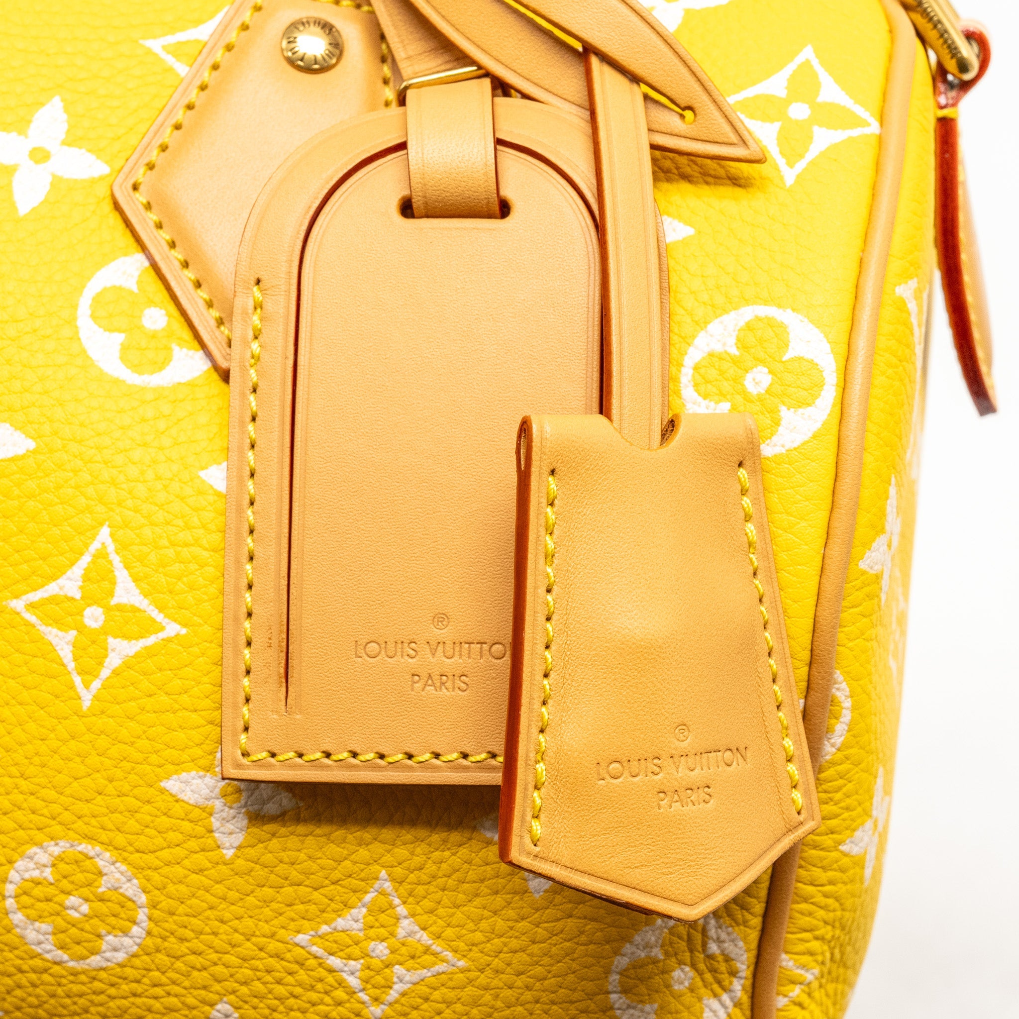 LOUIS VUITTON SPEEDY P9 BANDOULIÈRE 25 MONOGRAM SOFT CALFSKIN JAUNE MAT GHW - Image 14