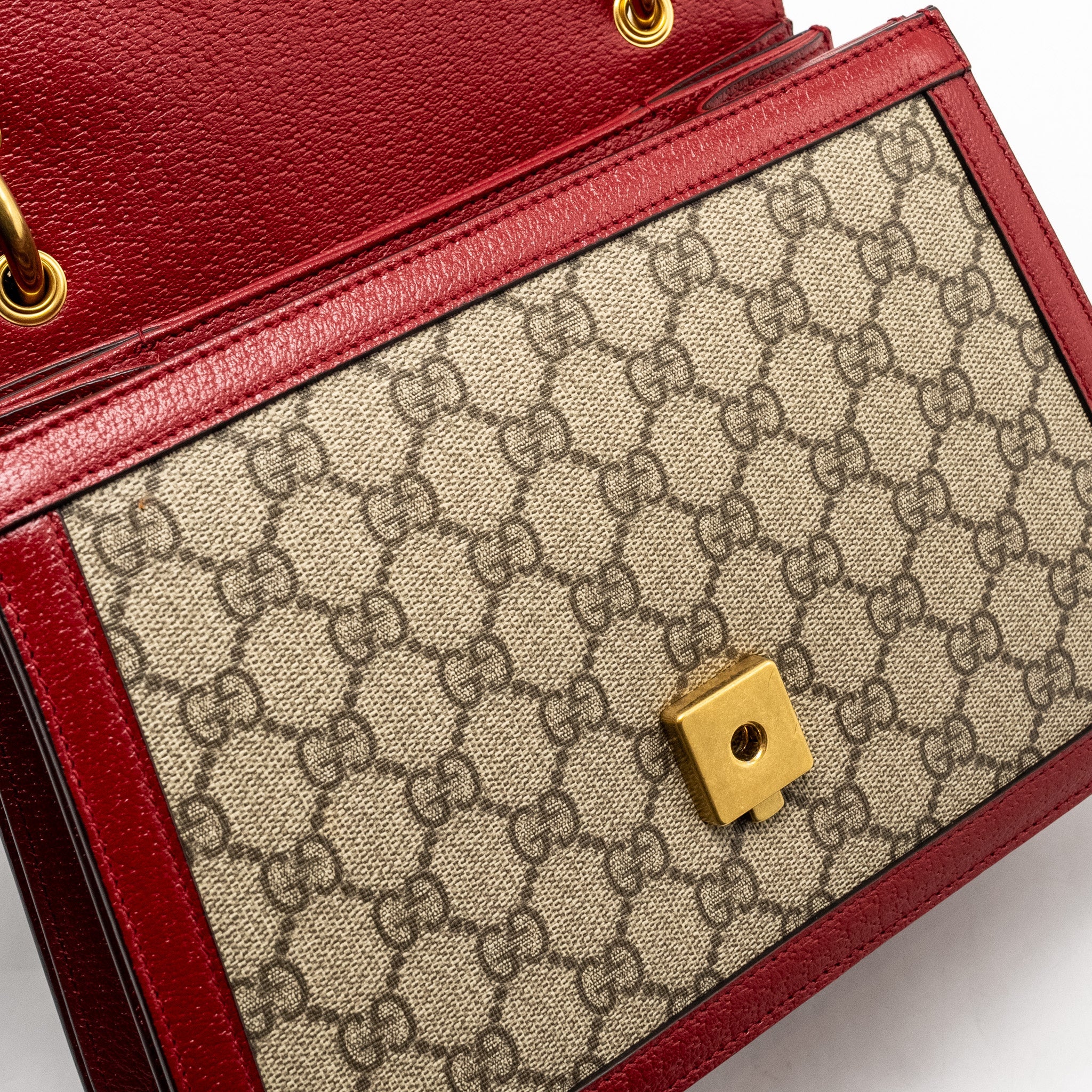GUCCI QUEEN MARGARET TOP HANDLE BAG GG SUPREME CANVAS RED/ MULTICOLOUR GHW - Image 15
