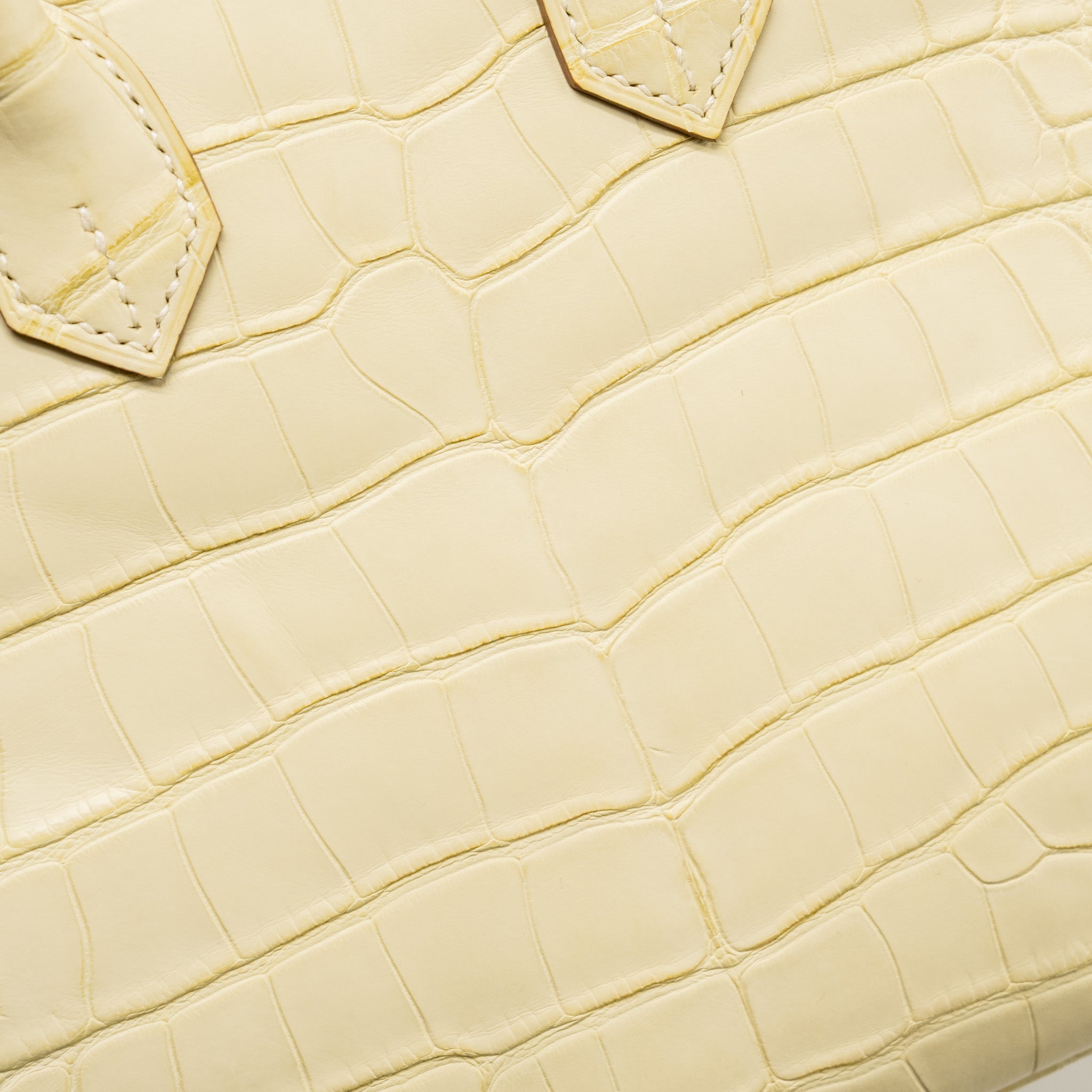 HERMES BIRKIN 25 SPECIAL ORDER MAT ALLIGATOR MISSISSIPPIENSIS VANILLE / GRIS PERLE LGHW - Image 15