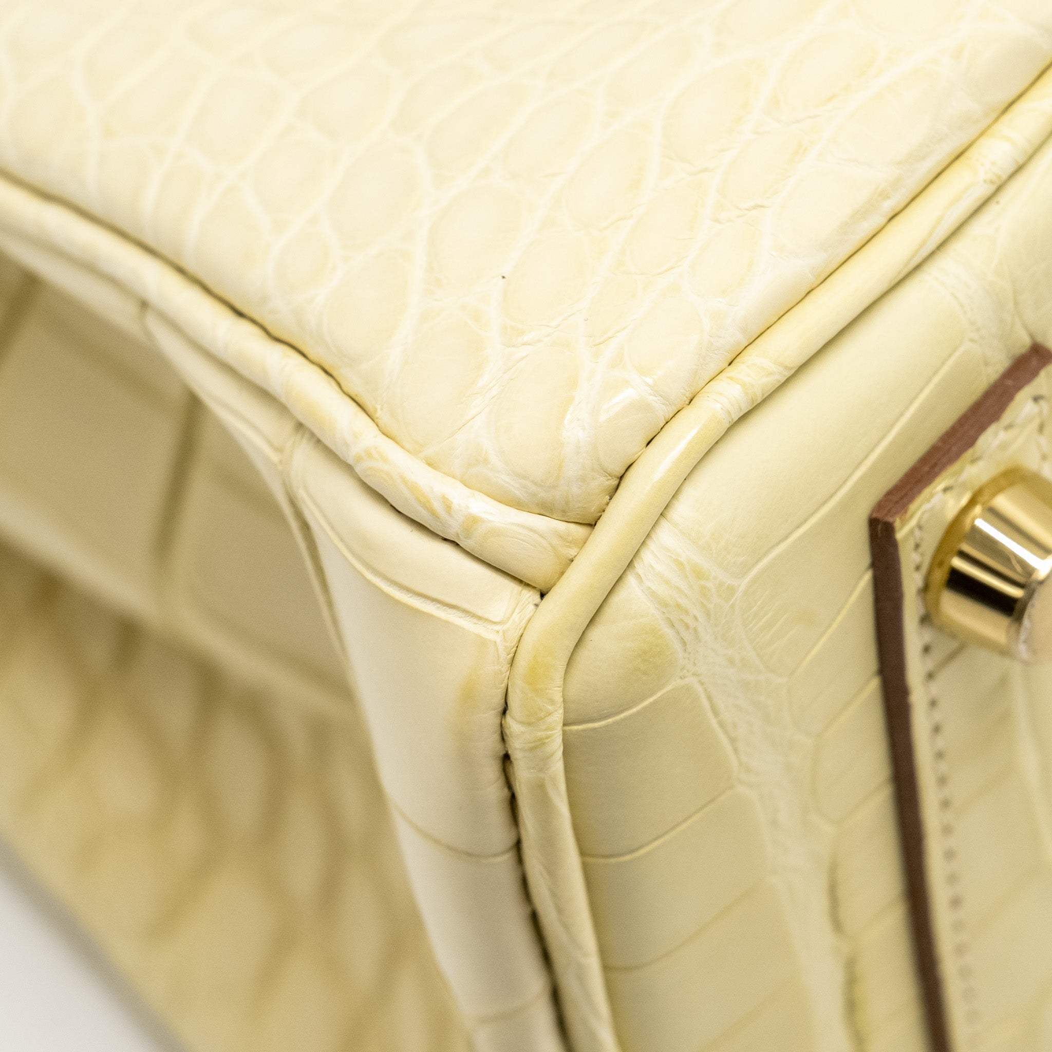 HERMES BIRKIN 25 SPECIAL ORDER MAT ALLIGATOR MISSISSIPPIENSIS VANILLE / GRIS PERLE LGHW - Image 18