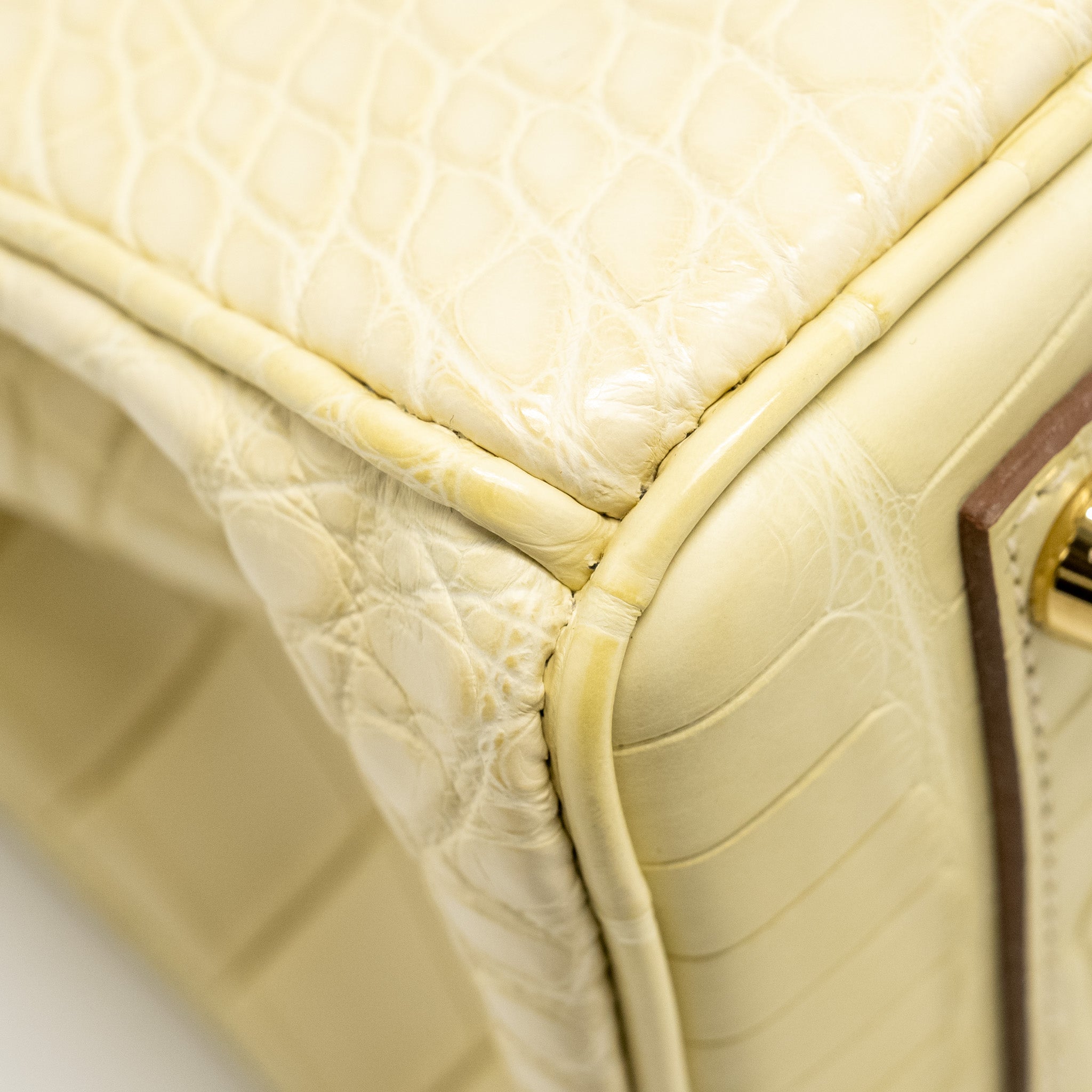 HERMES BIRKIN 25 SPECIAL ORDER MAT ALLIGATOR MISSISSIPPIENSIS VANILLE / GRIS PERLE LGHW - Image 20